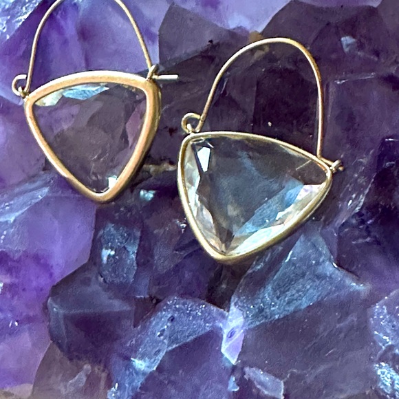 Banana Republic Jewelry - BANANA REPUBLIC Crystal Gold-tone Earrings, NWOT, Beautiful!